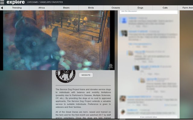 Explore.org Video Helper mula sa Chrome web store na tatakbo sa OffiDocs Chromium online