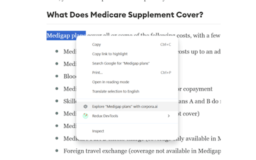 Explore with corpora.ai  from Chrome web store to be run with OffiDocs Chromium online