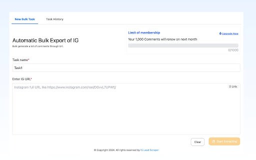 Export Instagram Comments IG Comments Scraper  from Chrome web store to be run with OffiDocs Chromium online