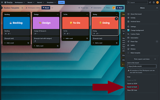 Export Trello to Excel  from Chrome web store to be run with OffiDocs Chromium online