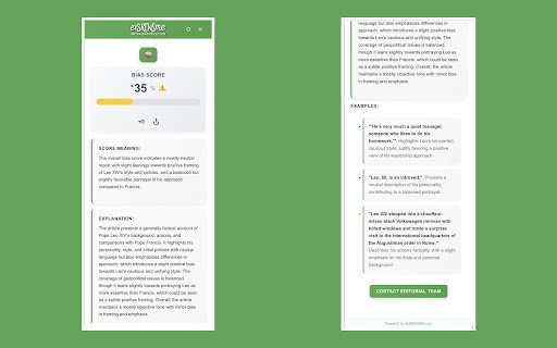 exSKEWSme Bias Detector  from Chrome web store to be run with OffiDocs Chromium online