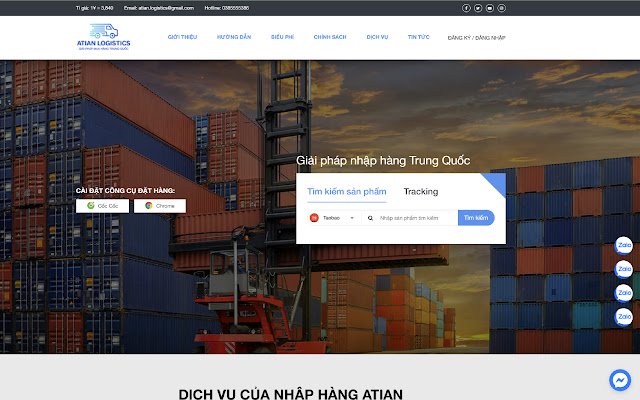 OffiDocs Chromium 온라인으로 실행할 Chrome 웹 스토어의 확장 Atian Logistics