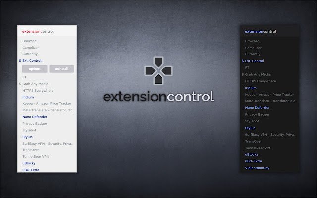 Extension Control з веб-магазину Chrome для запуску з OffiDocs Chromium онлайн