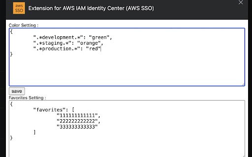 Extension for AWS IAM Identity Center (AWS SSO)  from Chrome web store to be run with OffiDocs Chromium online