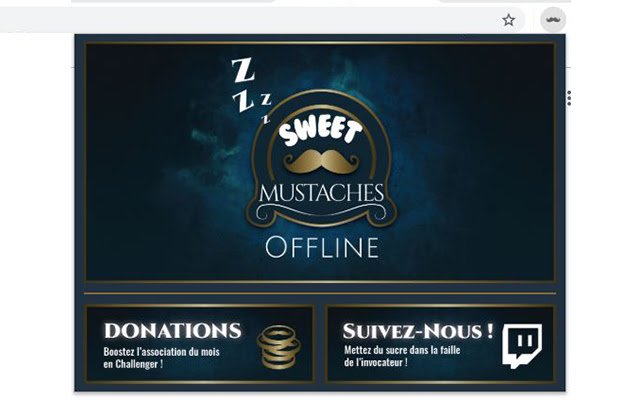 Chrome ウェブストアの Extension Live de SweetMustaches を OffiDocs Chromium online で実行