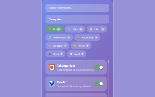 ExtensionManager  from Chrome web store to be run with OffiDocs Chromium online