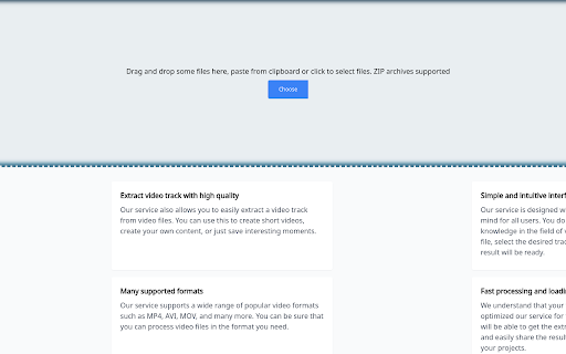 Extract audio online  from Chrome web store to be run with OffiDocs Chromium online
