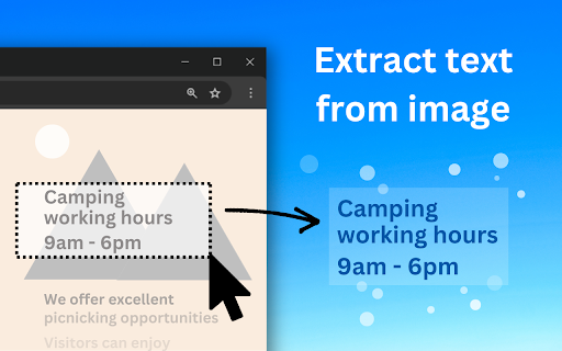 Extract Text from Image  from Chrome web store to be run with OffiDocs Chromium online