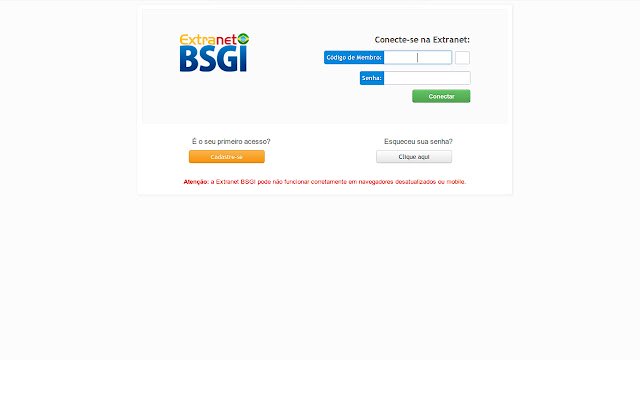 Extranet BSGI da Chrome Web Store para ser executada com OffiDocs Chromium online