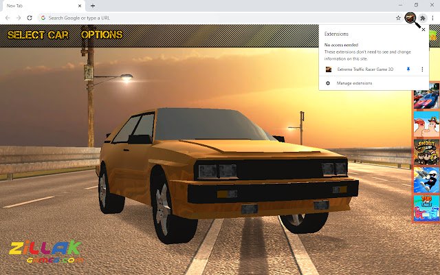 Jocul Extreme Traffic Racer 3D din magazinul web Chrome va fi rulat cu OffiDocs Chromium online