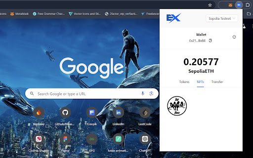 Ex Wallet  from Chrome web store to be run with OffiDocs Chromium online