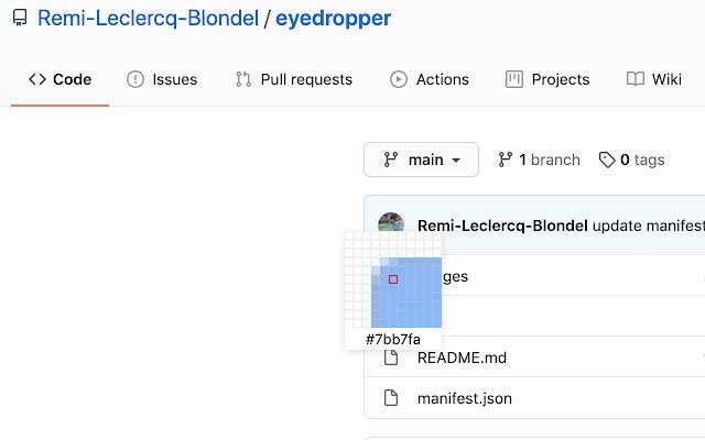 Bộ chọn màu Eyedropper từ cửa hàng Chrome trực tuyến sẽ chạy với OffiDocs Chrome trực tuyến
