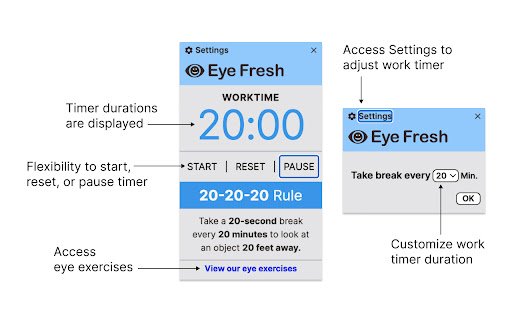Eye Fresh  from Chrome web store to be run with OffiDocs Chromium online