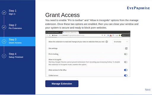 Eyepromise  from Chrome web store to be run with OffiDocs Chromium online