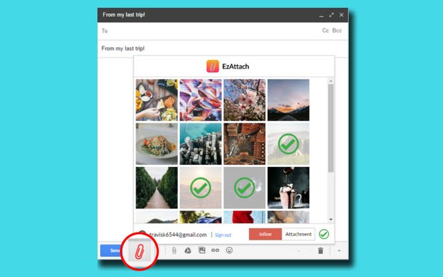 EzAttach for Gmail  from Chrome web store to be run with OffiDocs Chromium online