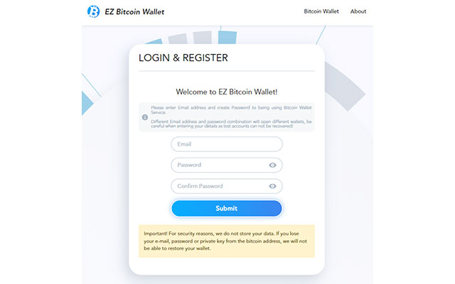 EZ Bitcoin wallet  from Chrome web store to be run with OffiDocs Chromium online