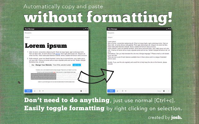 EZ Copy Plaintext  from Chrome web store to be run with OffiDocs Chromium online