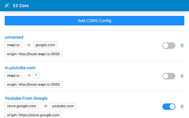 EZ CORS  from Chrome web store to be run with OffiDocs Chromium online