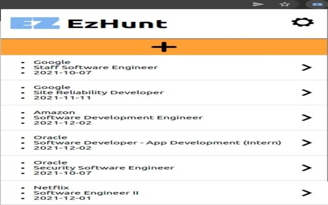 ez hunt  from Chrome web store to be run with OffiDocs Chromium online