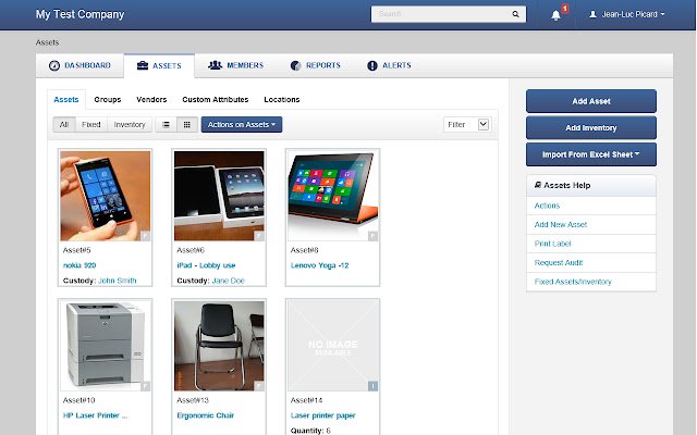 EZOfficeInventory  from Chrome web store to be run with OffiDocs Chromium online