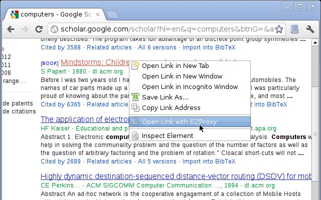 EZProxy Redirect  from Chrome web store to be run with OffiDocs Chromium online
