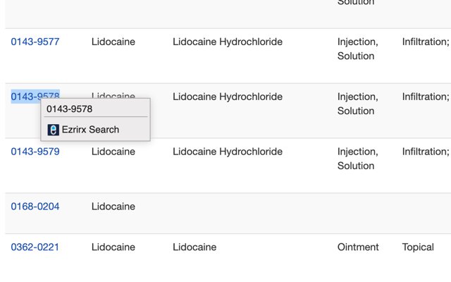 EzriRx Smart Search de la boutique en ligne Chrome doit être exécuté avec OffiDocs Chromium en ligne