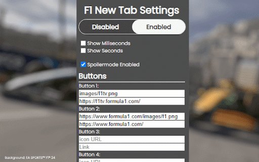 F1 علامة تبويب جديدة من متجر Chrome الإلكتروني ليتم تشغيلها مع OffiDocs Chromium عبر الإنترنت