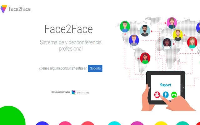 Chrome 网上商店的 Face2Face Compartir Pantalla 将与 OffiDocs Chromium 在线一起运行