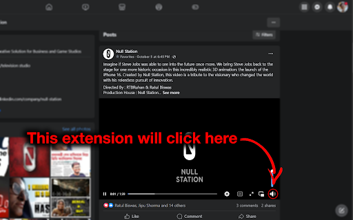 Facebook Auto Unmute  from Chrome web store to be run with OffiDocs Chromium online