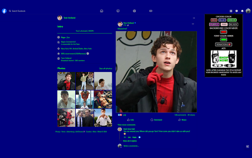 Facebook Color Themes  Background and Font Color Changer  from Chrome web store to be run with OffiDocs Chromium online