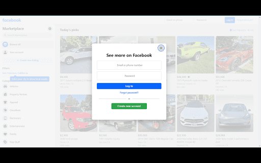 Facebook Marketplace Login Remover  from Chrome web store to be run with OffiDocs Chromium online