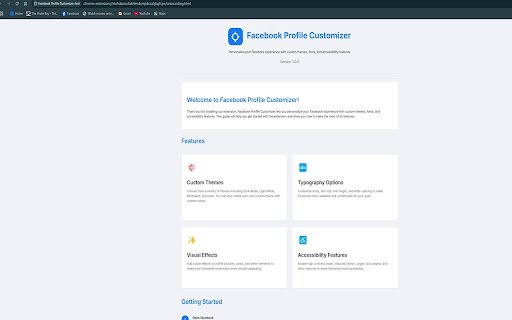 Facebook Profile Customizer Themes  Fonts  from Chrome web store to be run with OffiDocs Chromium online