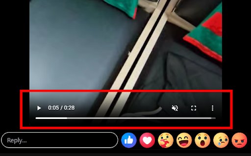 Facebook Video Controls  from Chrome web store to be run with OffiDocs Chromium online