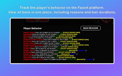FACEIT ANALYZER TOOLS by wherePANDA  from Chrome web store to be run with OffiDocs Chromium online