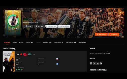 faceit extender  from Chrome web store to be run with OffiDocs Chromium online