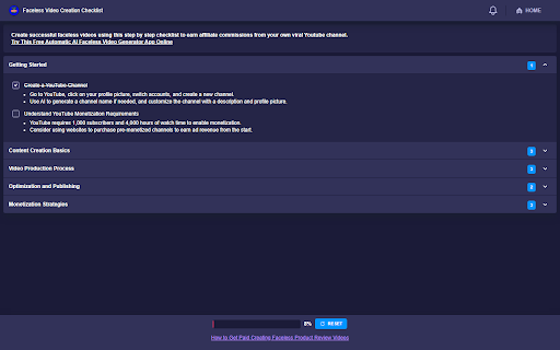 Faceless Video Creation Checklist  from Chrome web store to be run with OffiDocs Chromium online Faceless Video Creation Checklist  from Chrome web store to be run with OffiDocs Chromium online