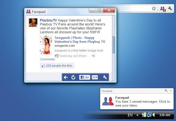 Facepad for Facebook™  from Chrome web store to be run with OffiDocs Chromium online