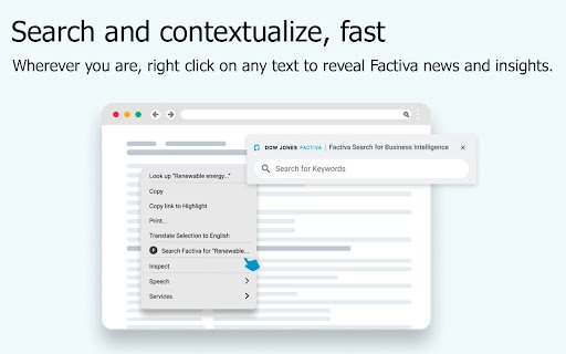 Factiva Search for Business Intelligence  from Chrome web store to be run with OffiDocs Chromium online