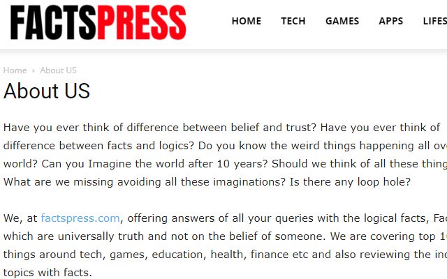 FactsPress.com từ cửa hàng Chrome trực tuyến sẽ chạy trực tuyến bằng OffiDocs Chrome