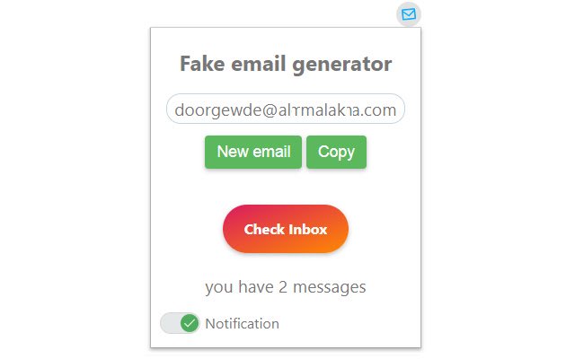 Fake Email Generator  from Chrome web store to be run with OffiDocs Chromium online
