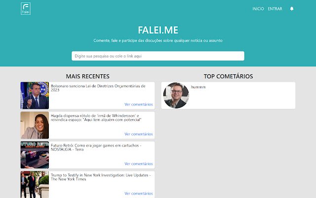 Falei.me da Chrome Web Store será executado com OffiDocs Chromium online