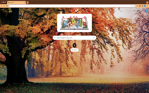 Fall Scenery Theme  from Chrome web store to be run with OffiDocs Chromium online