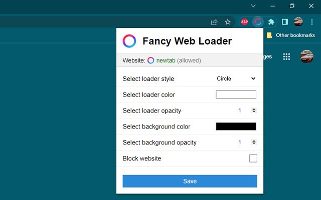 Fancy Web Loader da Chrome Web Store para ser executado com OffiDocs Chromium online