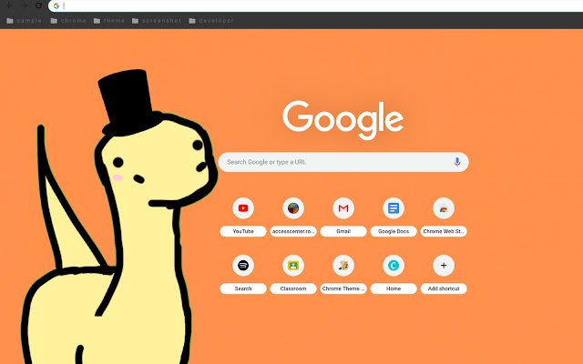 Fancy Yellow Dino из интернет-магазина Chrome будет работать с OffiDocs Chromium онлайн