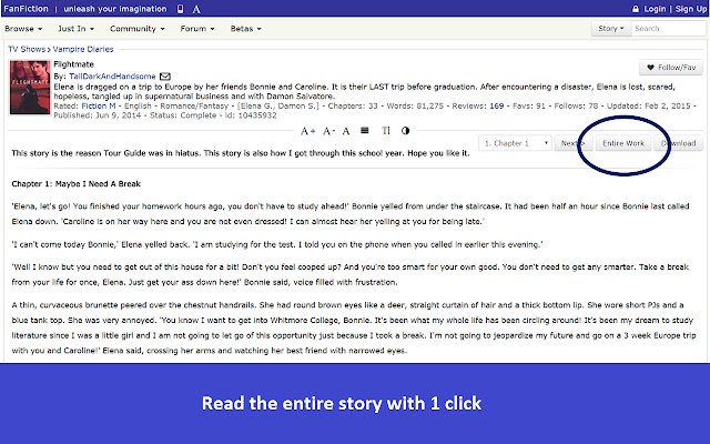 FanfictionUltimate aus dem Chrome Web Store zur Ausführung mit OffiDocs Chromium online