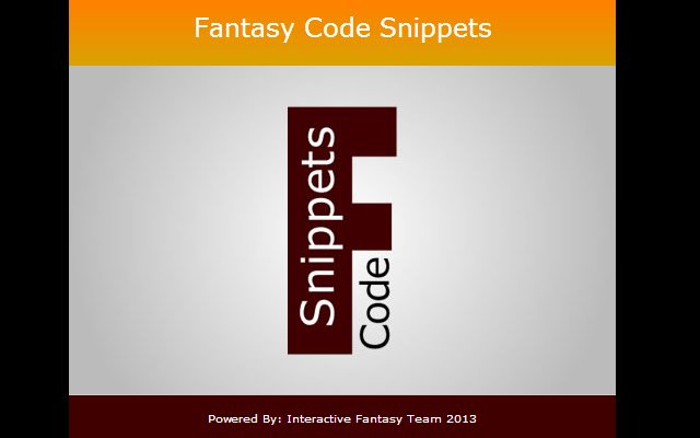Mga Snippet ng Fantasy Code mula sa Chrome web store na tatakbo sa OffiDocs Chromium online