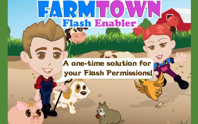سيتم تشغيل Farmtown Flash Enabler من متجر Chrome الإلكتروني باستخدام OffiDocs Chromium عبر الإنترنت
