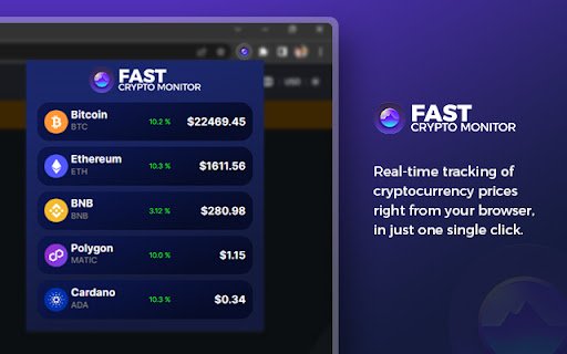 Fast Crypto Monitor  from Chrome web store to be run with OffiDocs Chromium online