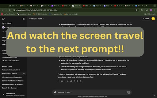 FastGPT  from Chrome web store to be run with OffiDocs Chromium online