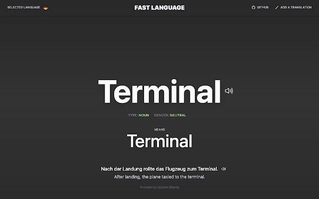 Fast Language Extension  from Chrome web store to be run with OffiDocs Chromium online